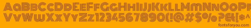 MonotonRegular Font – Brown Fonts on Orange Background