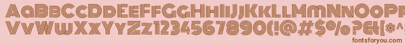 Шрифт MonotonRegular – коричневые шрифты на розовом фоне