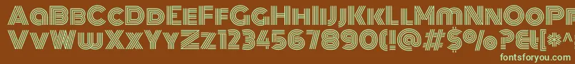 MonotonRegular Font – Green Fonts on Brown Background