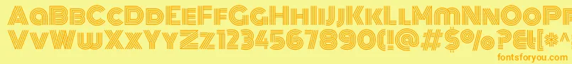 MonotonRegular Font – Orange Fonts on Yellow Background