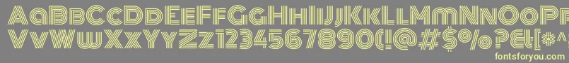 MonotonRegular-fontti – keltaiset fontit harmaalla taustalla