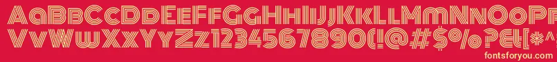 MonotonRegular Font – Yellow Fonts on Red Background