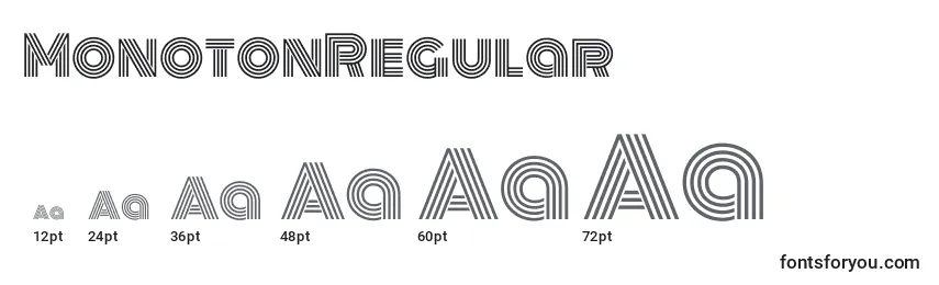 MonotonRegular Font Sizes