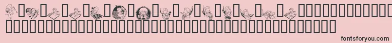 LcrCutesyCupid Font – Black Fonts on Pink Background