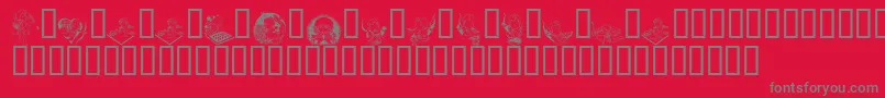 fuente LcrCutesyCupid – Fuentes Grises Sobre Fondo Rojo