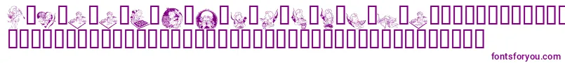 LcrCutesyCupid Font – Purple Fonts on White Background