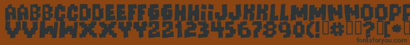 Freaksofnaturemassive Font – Black Fonts on Brown Background