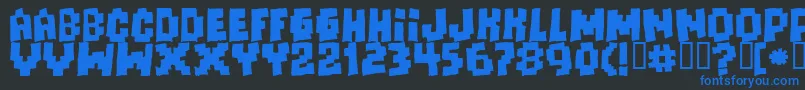 Freaksofnaturemassive Font – Blue Fonts on Black Background