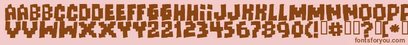 Freaksofnaturemassive Font – Brown Fonts on Pink Background