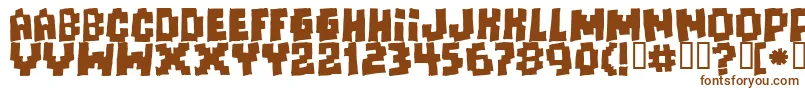 Freaksofnaturemassive Font – Brown Fonts on White Background