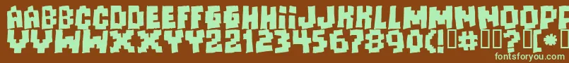 Freaksofnaturemassive Font – Green Fonts on Brown Background
