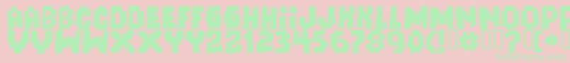 Freaksofnaturemassive Font – Green Fonts on Pink Background