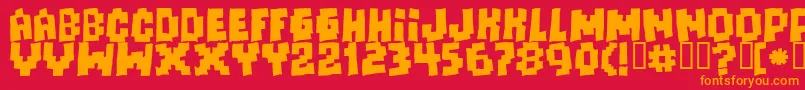 Freaksofnaturemassive Font – Orange Fonts on Red Background