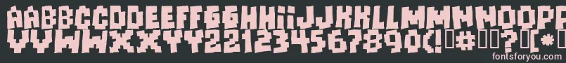 Freaksofnaturemassive Font – Pink Fonts on Black Background