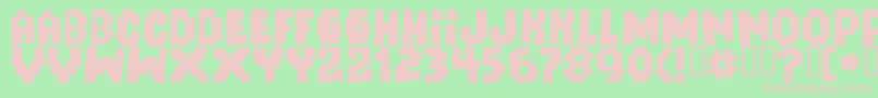 Freaksofnaturemassive Font – Pink Fonts on Green Background