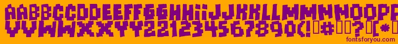 Freaksofnaturemassive Font – Purple Fonts on Orange Background