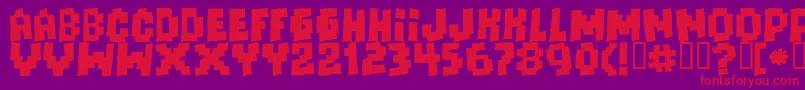 Freaksofnaturemassive Font – Red Fonts on Purple Background