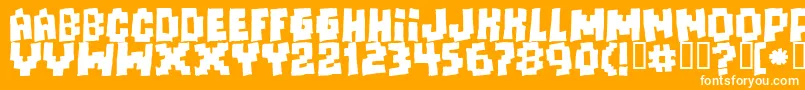 Freaksofnaturemassive Font – White Fonts on Orange Background