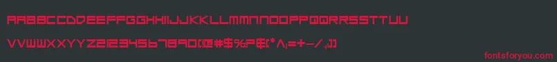 Czcionka LowGunScreenBold – czerwone czcionki na czarnym tle