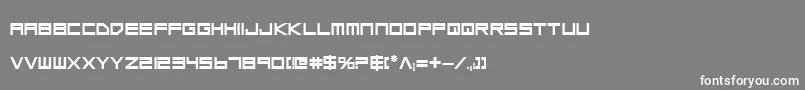 フォントLowGunScreenBold – 灰色の背景に白い文字