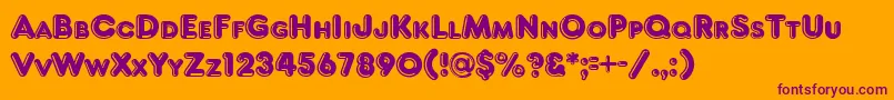 Frankfurt Font – Purple Fonts on Orange Background