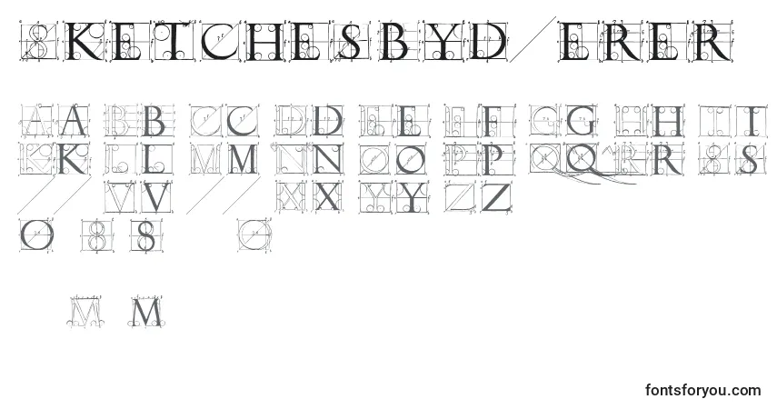 Fuente Sketchesbyduerer - alfabeto, números, caracteres especiales