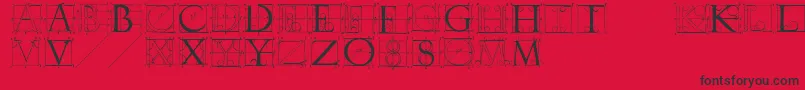 Sketchesbyduerer Font – Black Fonts on Red Background