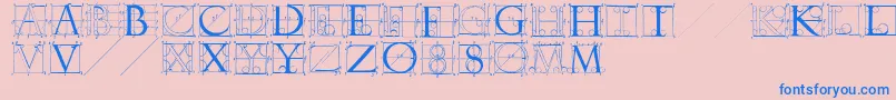 Sketchesbyduerer Font – Blue Fonts on Pink Background