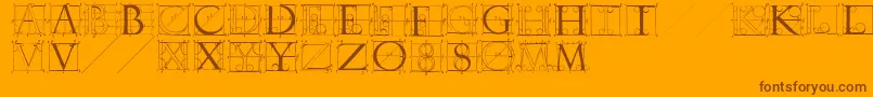 Sketchesbyduerer Font – Brown Fonts on Orange Background