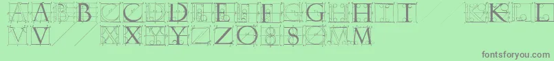 Sketchesbyduerer Font – Gray Fonts on Green Background