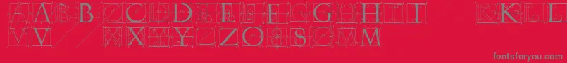 Sketchesbyduerer Font – Gray Fonts on Red Background