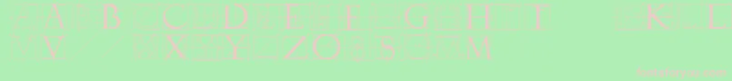 Sketchesbyduerer Font – Pink Fonts on Green Background