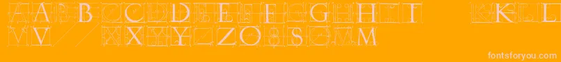 Sketchesbyduerer Font – Pink Fonts on Orange Background