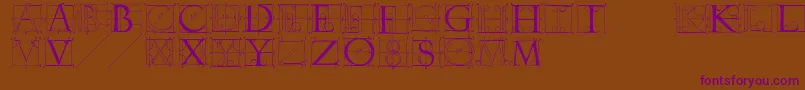 Sketchesbyduerer Font – Purple Fonts on Brown Background