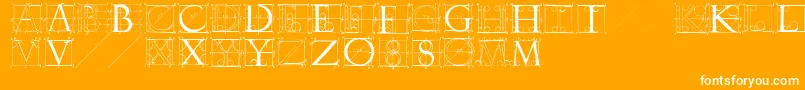 Sketchesbyduerer Font – White Fonts on Orange Background