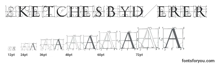 Размеры шрифта Sketchesbyduerer