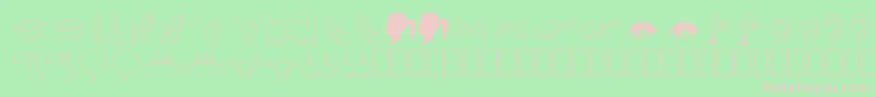 PrincessOt Font – Pink Fonts on Green Background