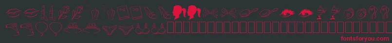 PrincessOt Font – Red Fonts on Black Background