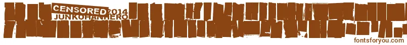 Шрифт Sensuroitu – коричневые шрифты на белом фоне