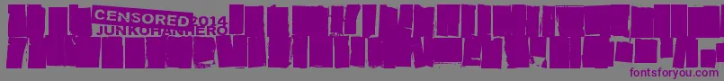 Sensuroitu-Schriftart – Violette Schriften auf grauem Hintergrund