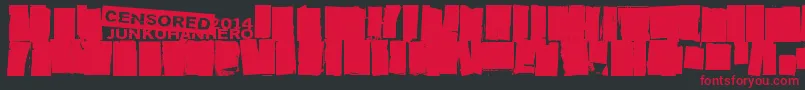 Sensuroitu Font – Red Fonts on Black Background