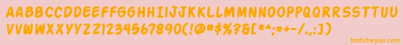 ActionManBold Font – Orange Fonts on Pink Background