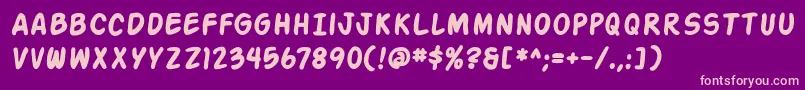 ActionManBold Font – Pink Fonts on Purple Background