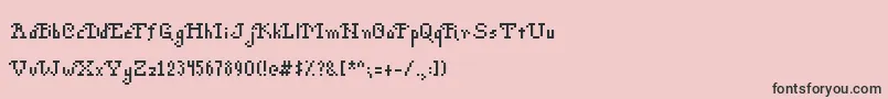 Czcionka PohPixels – czarne czcionki na różowym tle