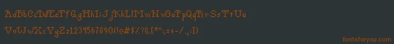 Шрифт PohPixels – коричневые шрифты на чёрном фоне