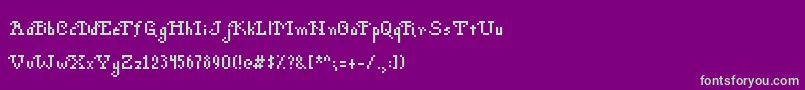 Шрифт PohPixels – зелёные шрифты на фиолетовом фоне