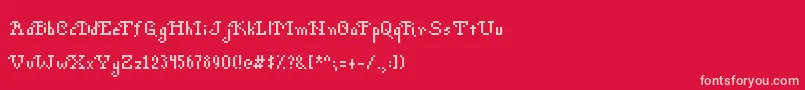 PohPixels Font – Pink Fonts on Red Background