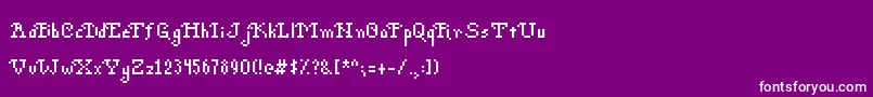 Шрифт PohPixels – белые шрифты на фиолетовом фоне