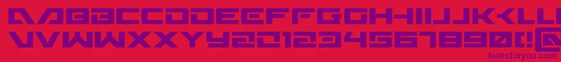 Wildcard31 Font – Purple Fonts on Red Background