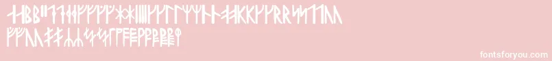 Haraldrunic Font – White Fonts on Pink Background